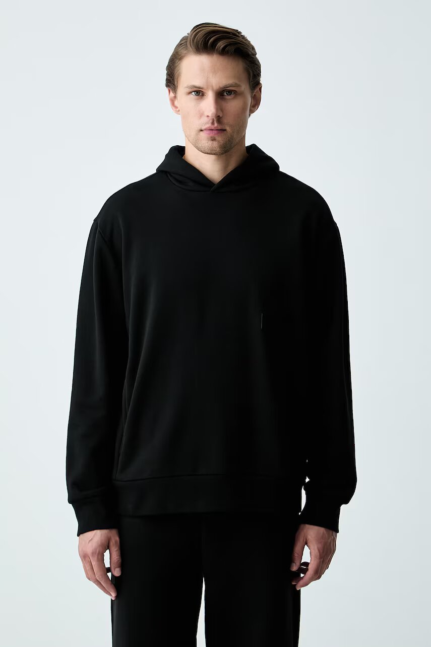 BOSS Green hanorac cu glugă bărbătesc din bumbac SW_Hoodie