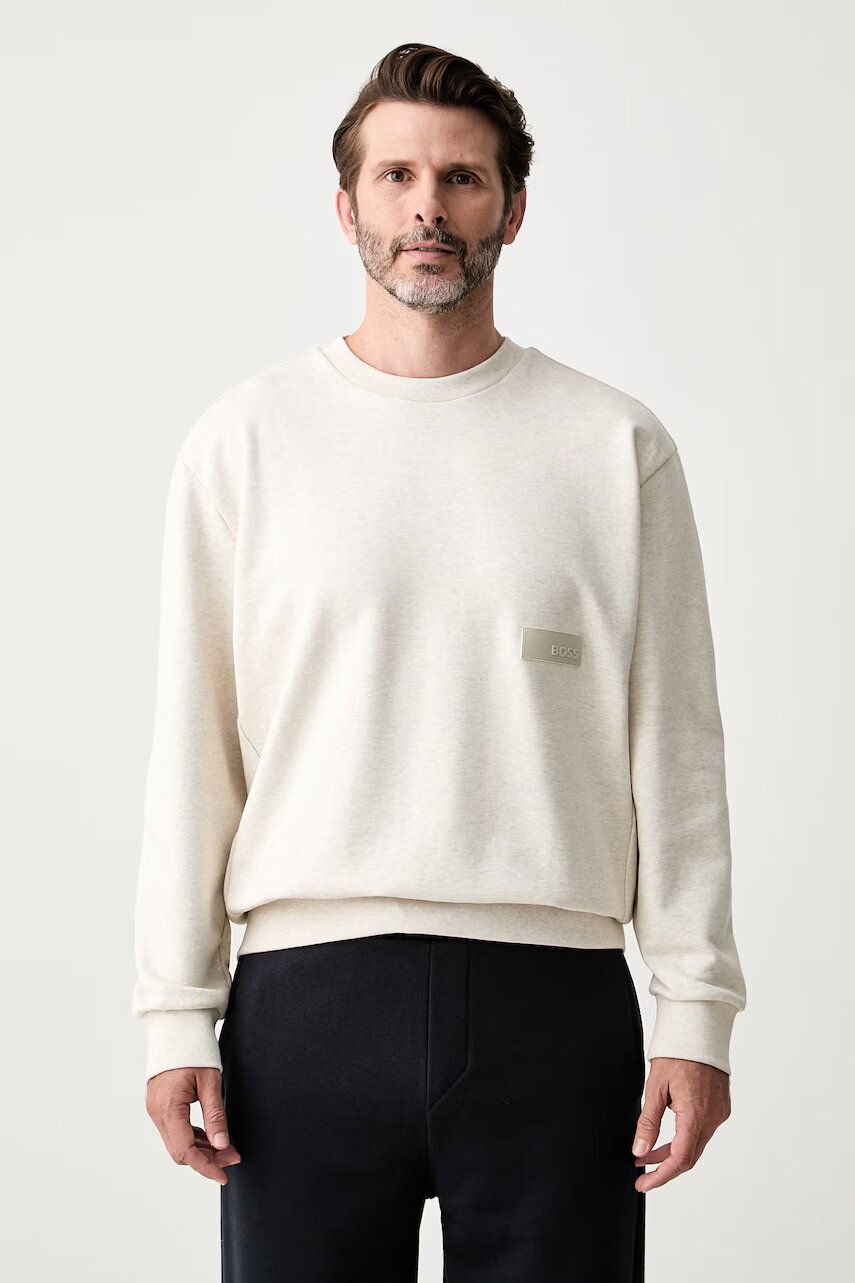 BOSS Green hanorac pentru bărbați cu bumbac SW_Crewneck