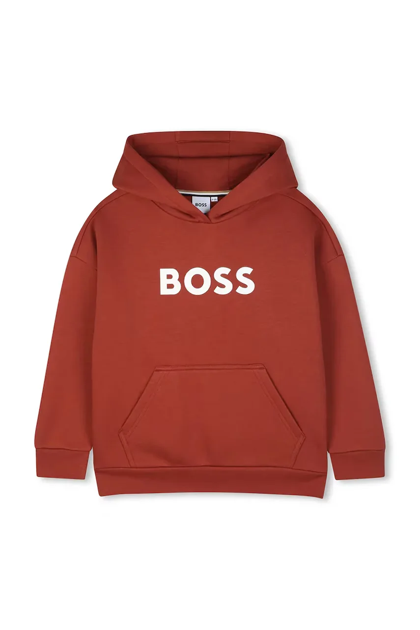 Boss hanorac cu glugă pentru copii cu bumbac