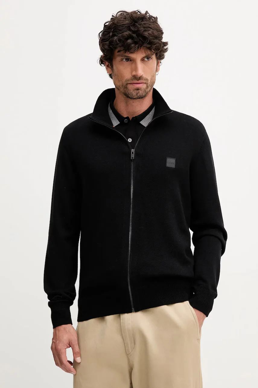 Boss Orange cardigan pentru bărbați cu bumbac Kanozip_S