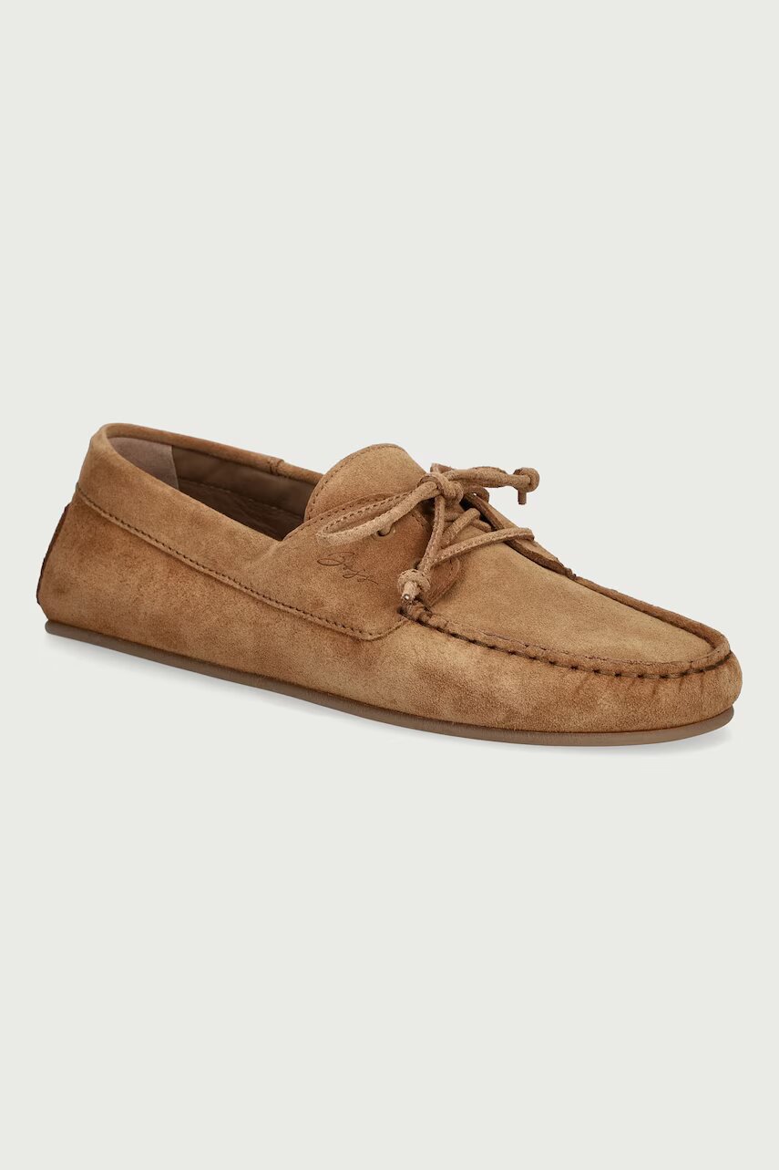 Boss Orange mocasini pentru femei din piele întoarsă Fosca