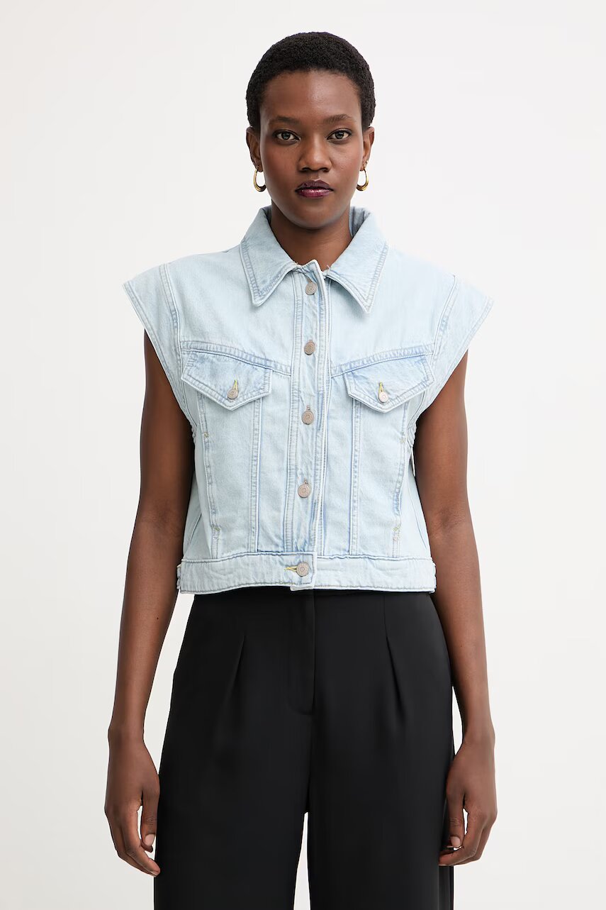 Boss Orange vestă pentru femei din denim C VEST 1.0