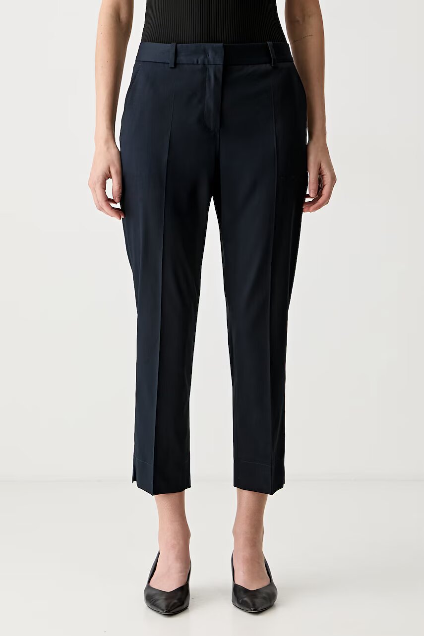 Boss pantaloni carrot pentru femei din bumbac cu elastan Tapria-Crop2