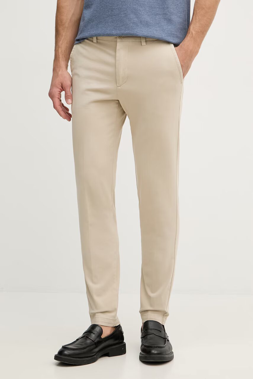 Boss pantaloni chinos pentru bărbați din bumbac cu elastan H-Kaiton1