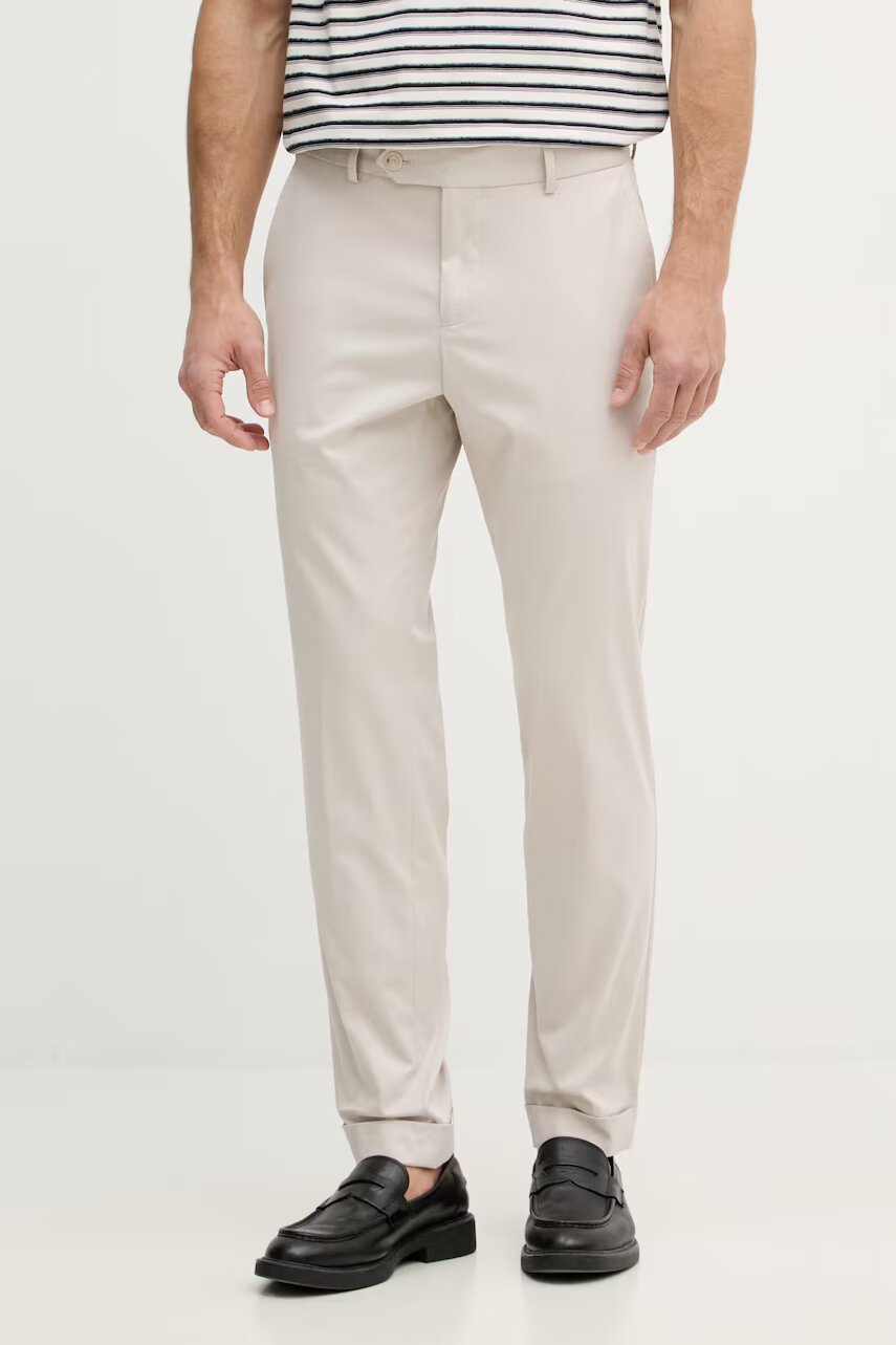 Boss pantaloni pentru bărbați din bumbac cu elastan Genius