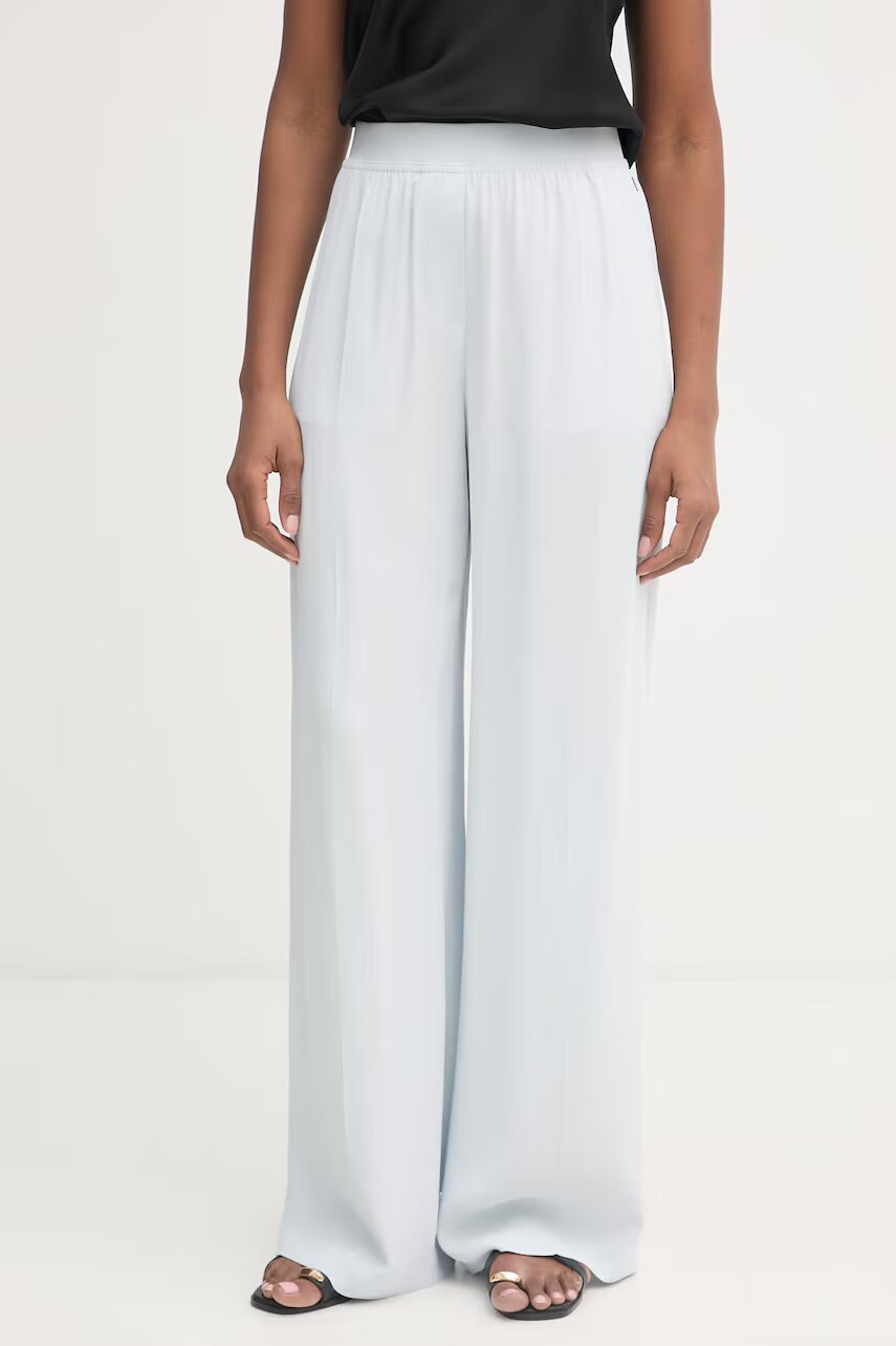 Boss pantaloni wide leg pentru femei cu vâscoză Tiana10