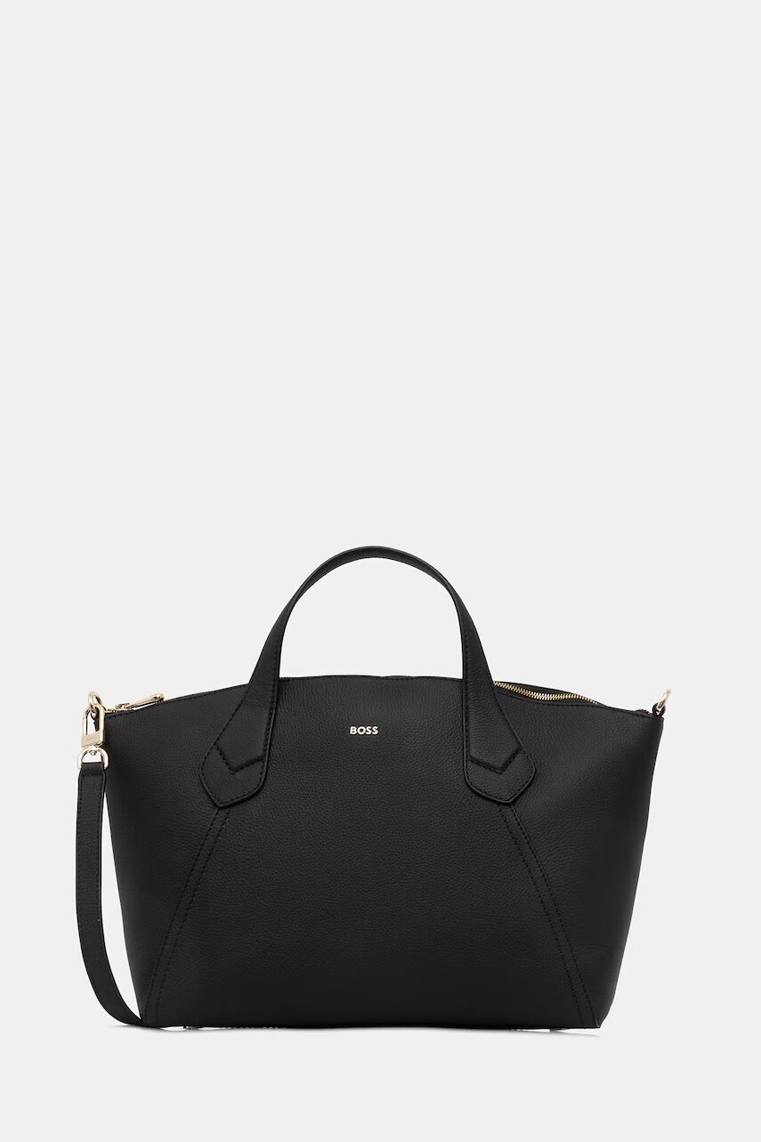 Boss tote bag pentru femei cu imitație de piele Lenah Zip Tote M