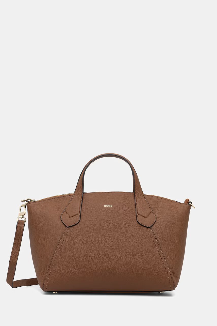 Boss tote bag pentru femei cu imitație de piele Lenah Zip Tote M