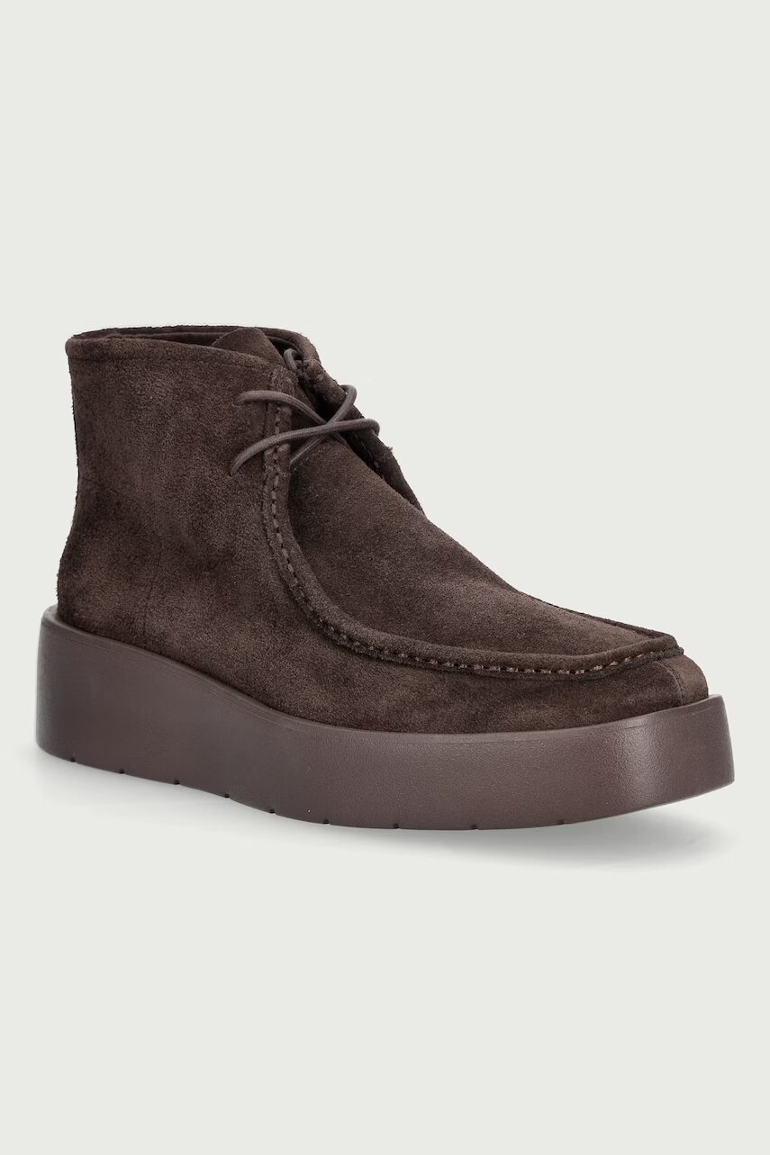 Calvin Klein botine cu platformă pentru femei FLATF LACE UP APR CUT BOOT