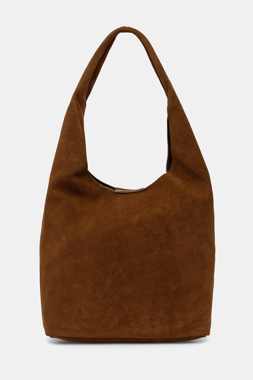 Calvin Klein geantă shopper pentru femei din piele întoarsă