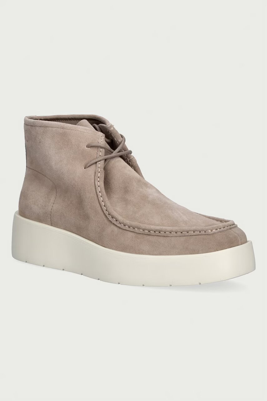 Calvin Klein ghete pentru bărbați din piele întoarsă FLATF LACE UP APR CUT BOOT