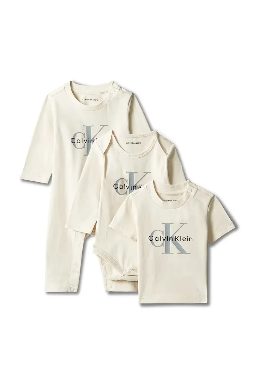Calvin Klein Jeans compleu pentru bebeluși din bumbac cu elastan
