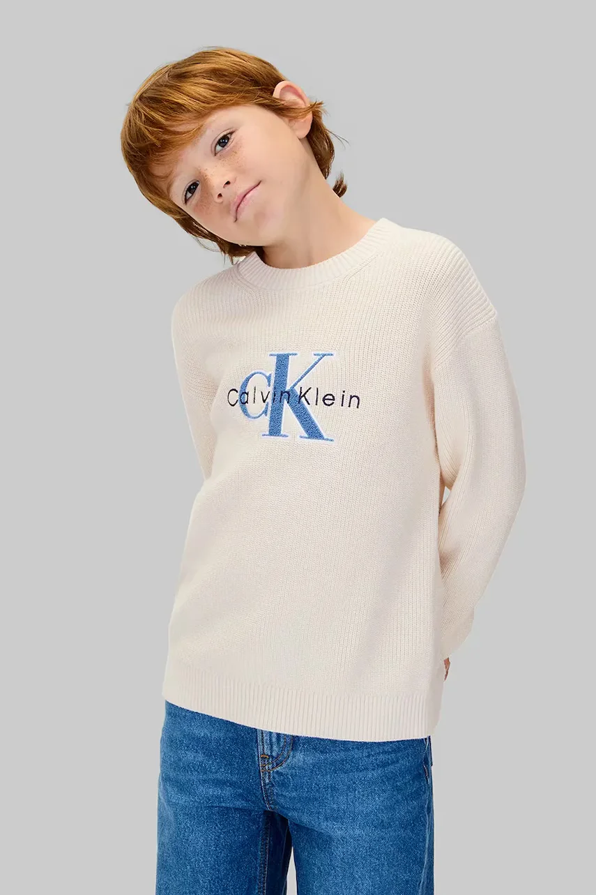 Calvin Klein Jeans pulover de bumbac pentru copii