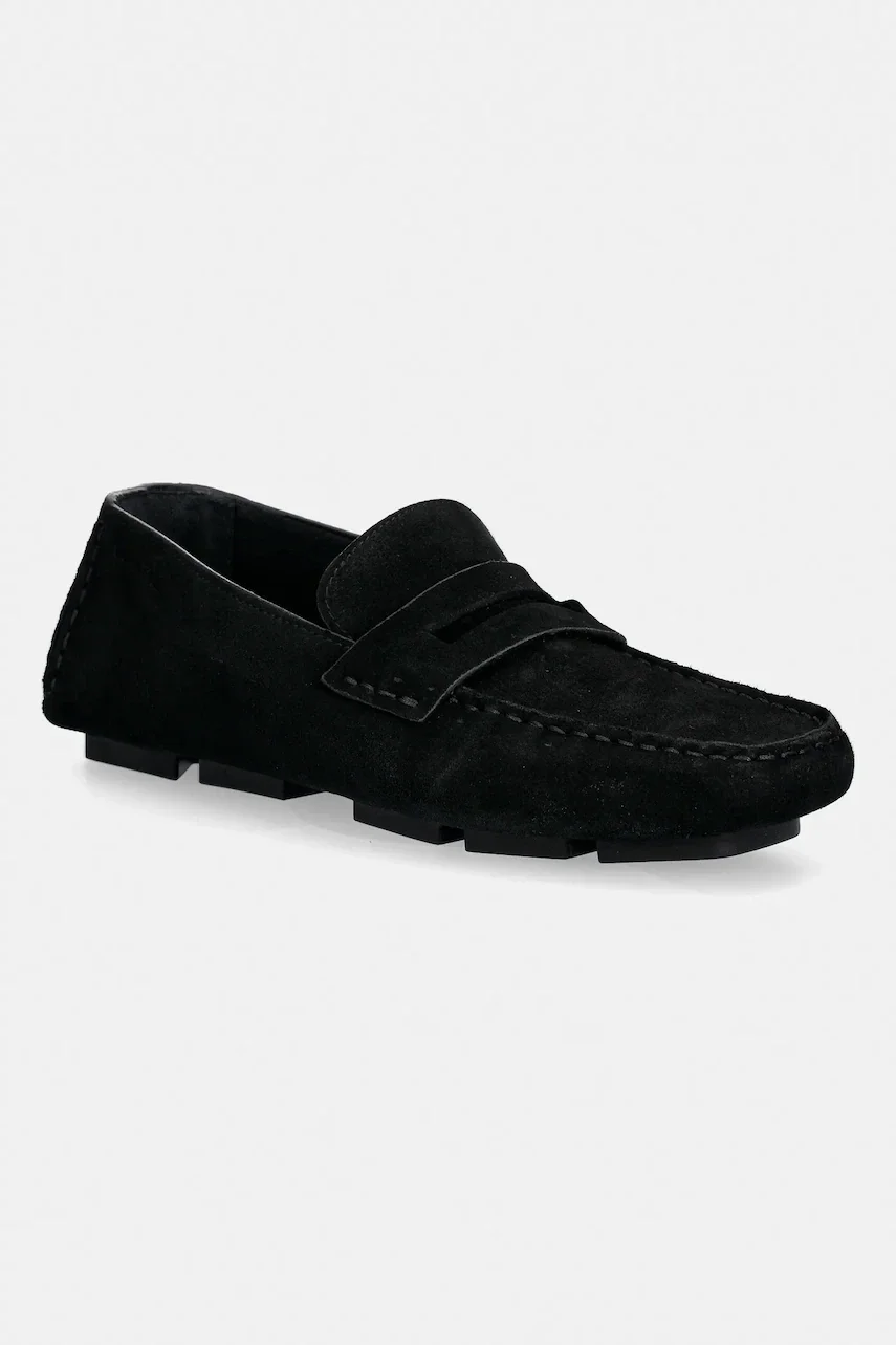 Calvin Klein mocasini din piele întoarsă SQUARE DRIVER SUEDE