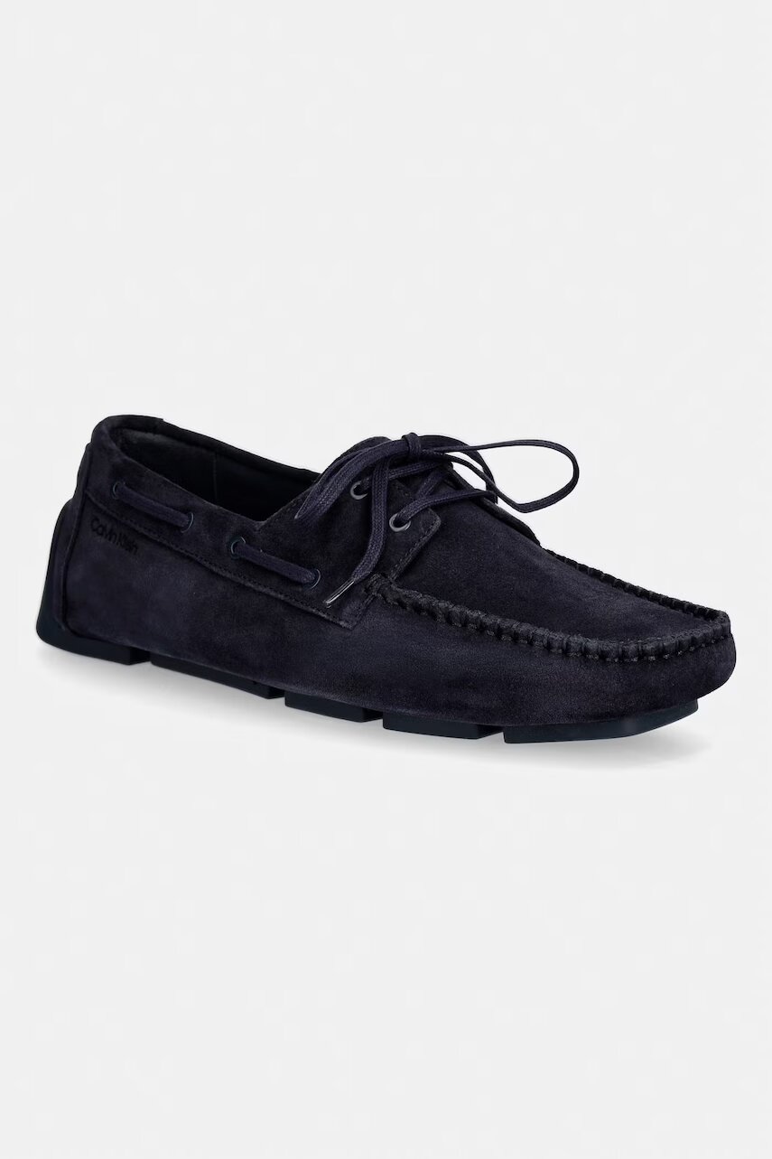 Calvin Klein mocasini pentru bărbați din piele întoarsă DRIVER BOAT SU
