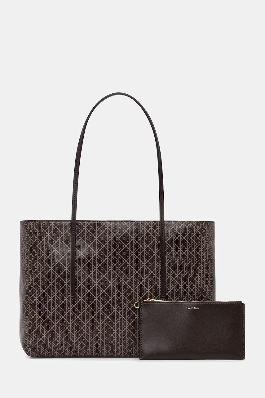 Calvin Klein tote bag pentru femei cu imitație de piele