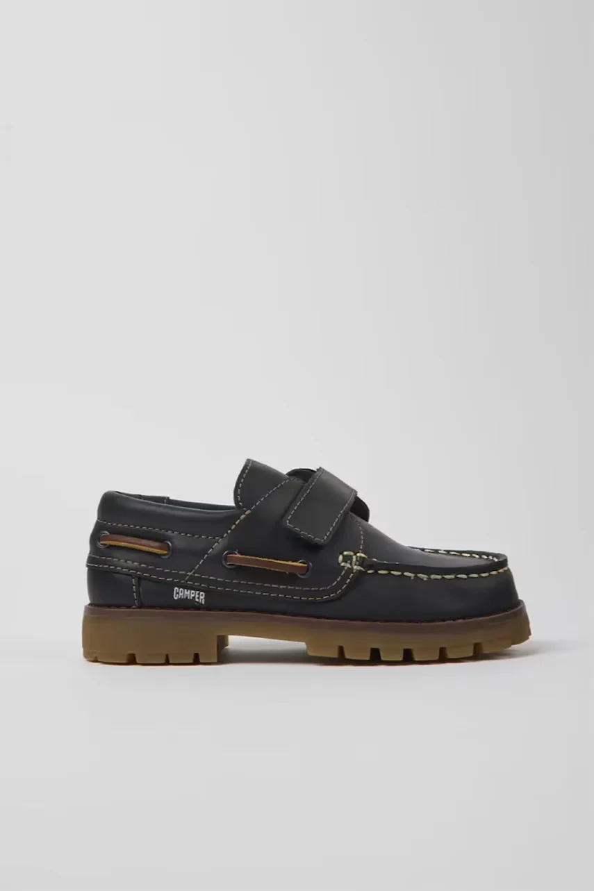 Camper mocasini din piele pentru copii