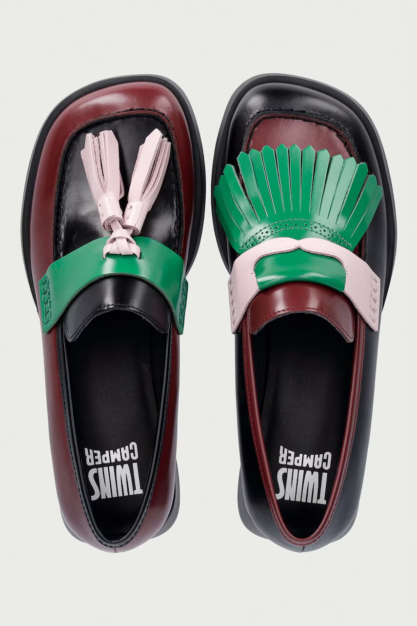 Camper mocasini pentru femei din piele TWS