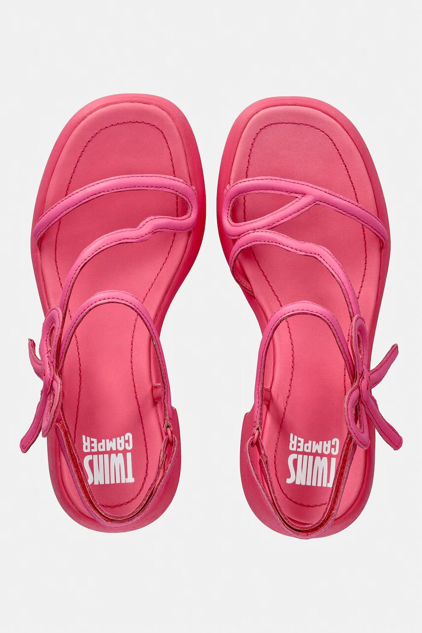Camper sandale cu toc din piele TWS