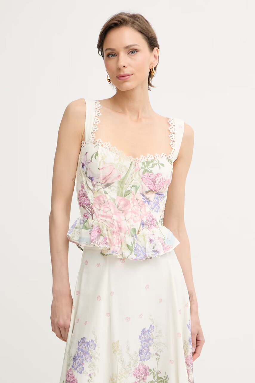 Charo Ruiz Ibiza top pentru femei cu bumbac Floret