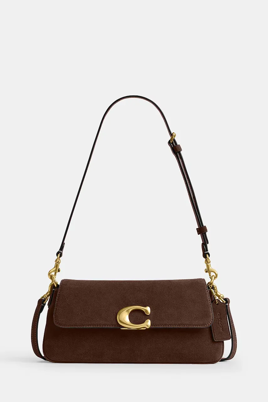 Coach geantă crossbody pentru femei din piele întoarsă Suade Jet Shoulder Bag