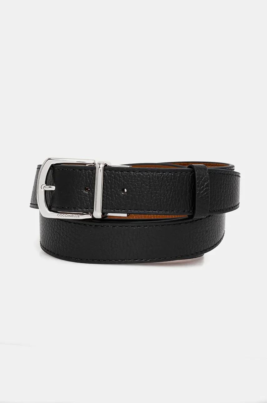 COCCINELLE curea de piele cu două fețe