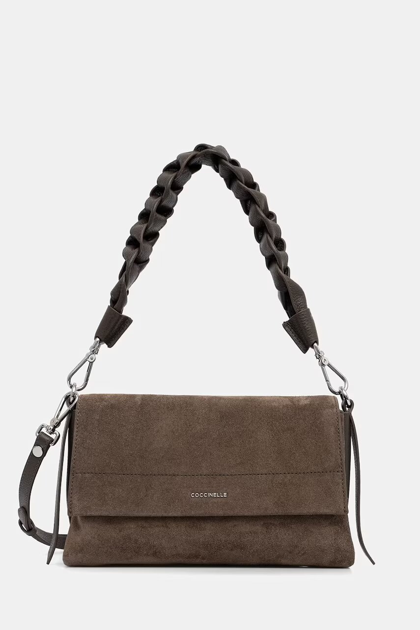 COCCINELLE geantă crossbody pentru femei din piele întoarsă