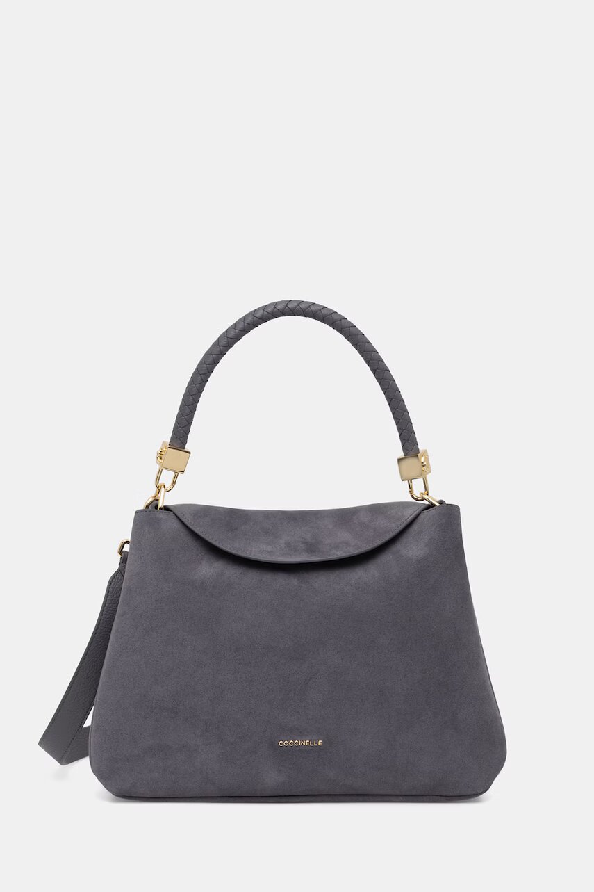 COCCINELLE geantă crossbody pentru femei din piele întoarsă