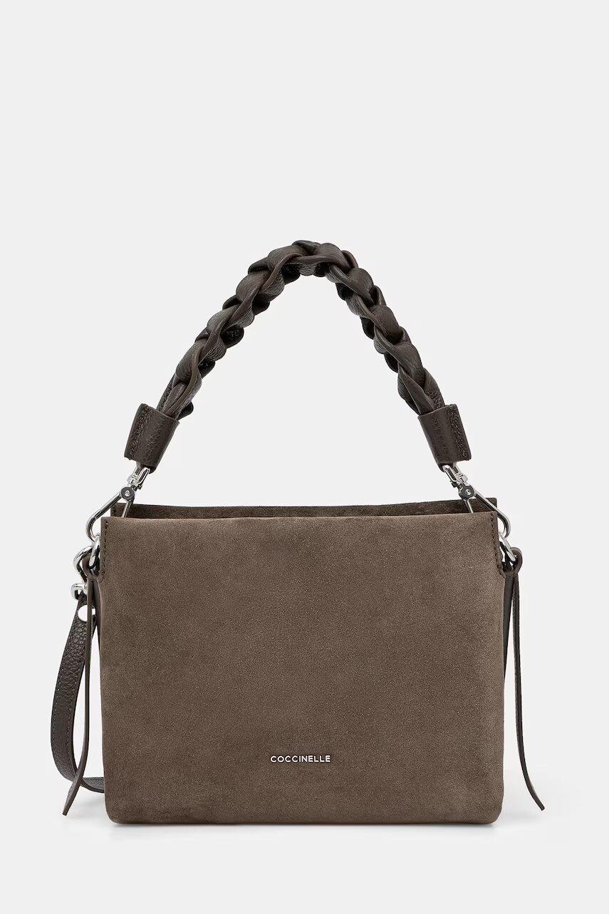 COCCINELLE geantă crossbody pentru femei din piele întoarsă