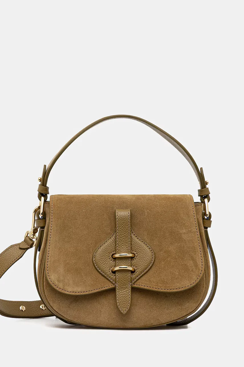 COCCINELLE geantă crossbody pentru femei din piele întoarsă MAVERY SUEDE