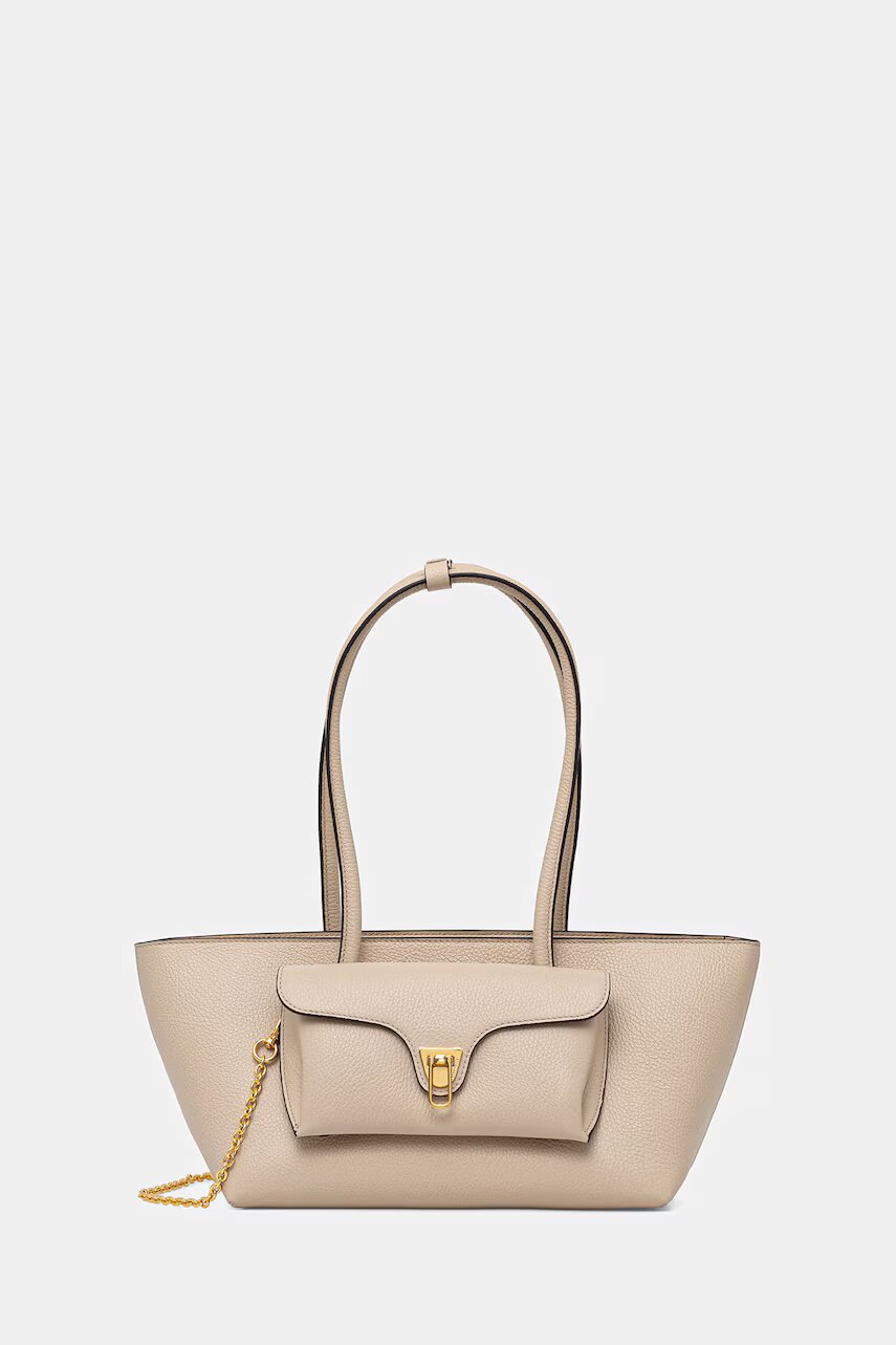 COCCINELLE geantă shopper pentru femei din piele DOUBLE BEAT