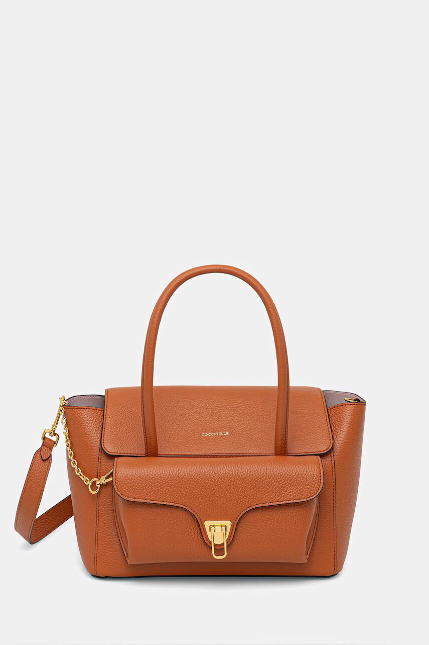 COCCINELLE geantă shopper pentru femei din piele DOUBLE BEAT