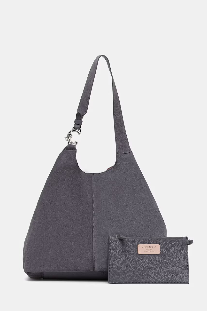 COCCINELLE hobo bag pentru femei din piele întoarsă