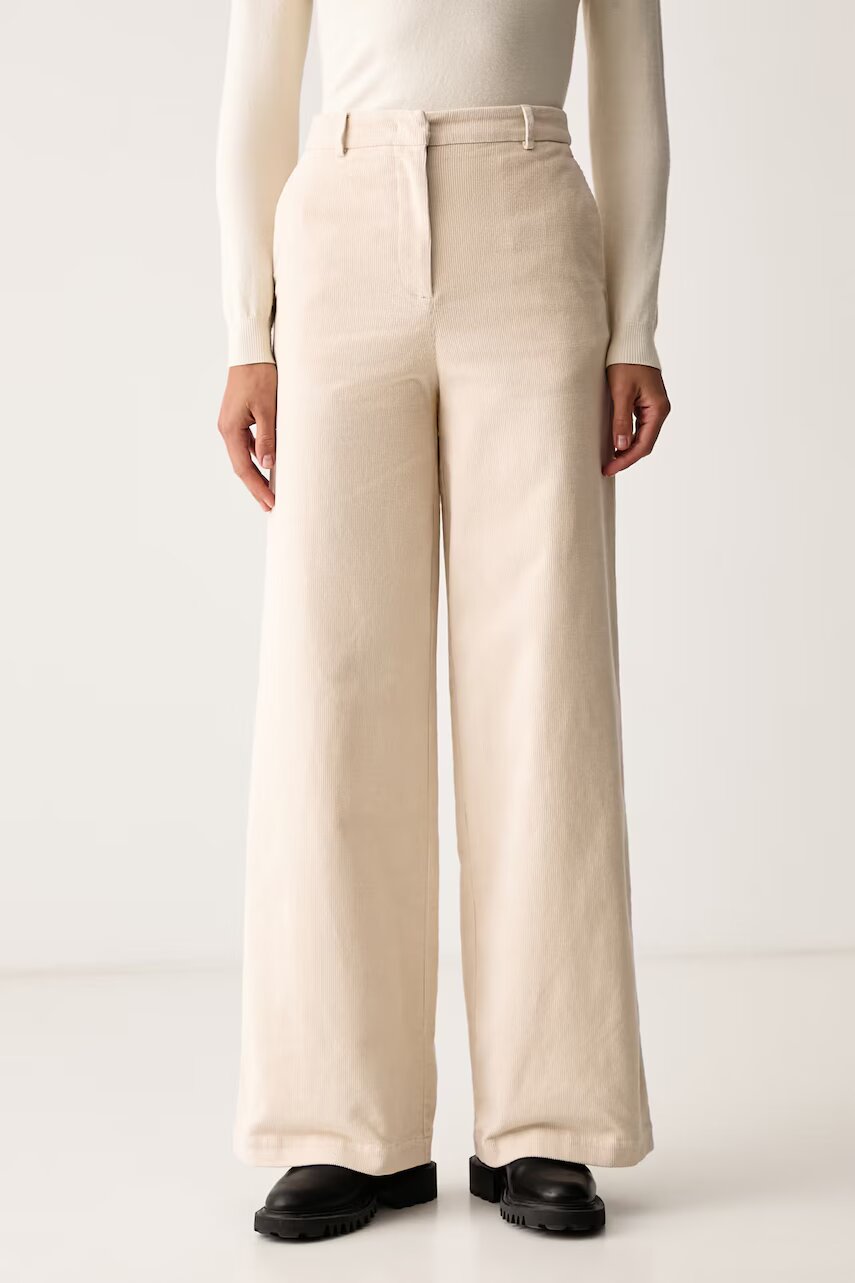 Colmar pantaloni wide leg pentru femei din bumbac cu elastan