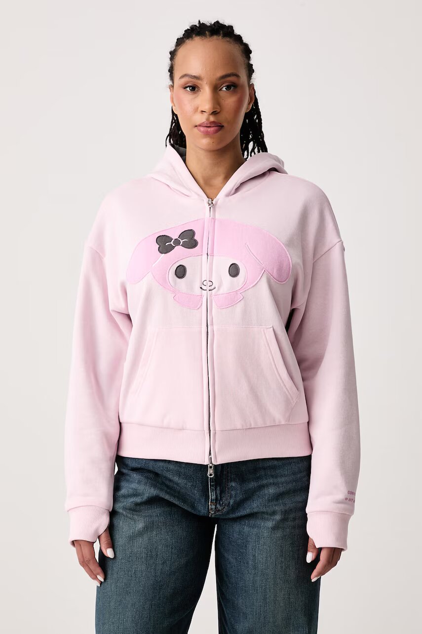 Converse bluză reversibilă pentru femei cu bumbac x HELLO KITTY