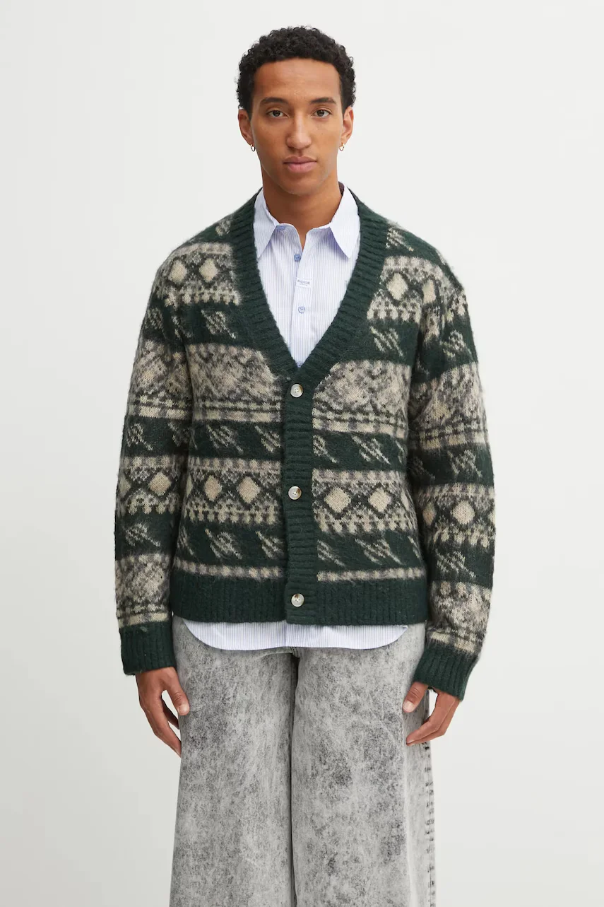 Daily Paper cardigan din amestec de lână Pattern Check