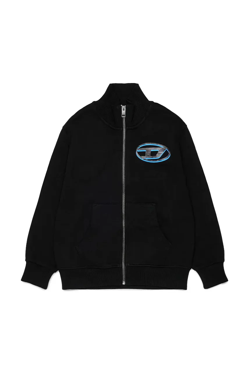 Diesel hanorac cu fermoar pentru copii din bumbac SVELLYZIP OVER SWEAT-SHIRT