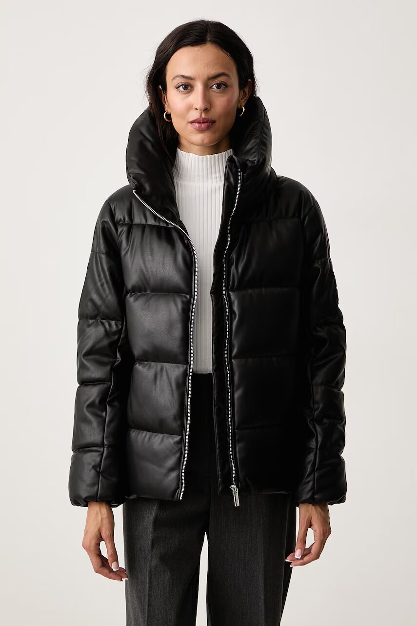 DKNY geacă matlasată pentru femei din imitație de piele