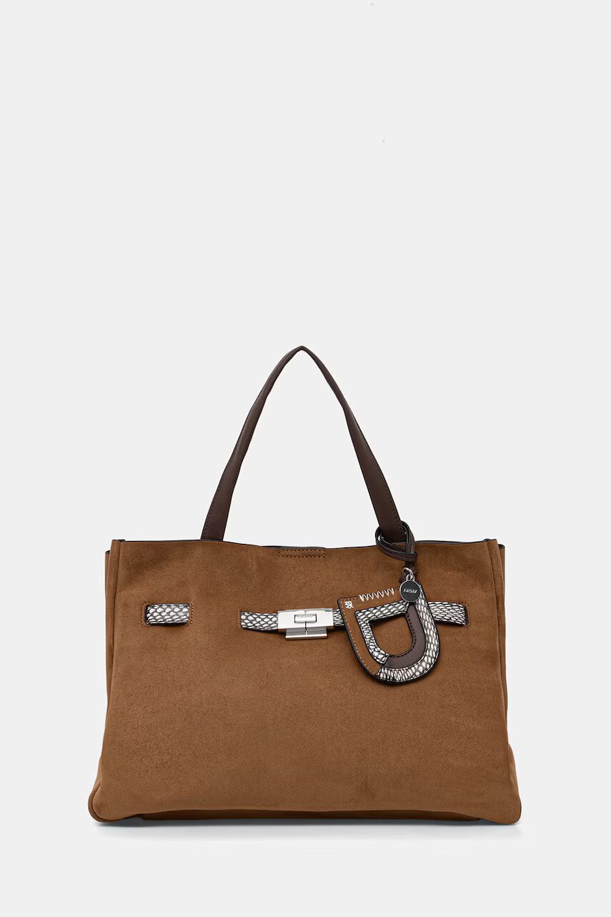 DKNY geantă shopper pentru femei cu imitație de piele întoarsă BRYAR