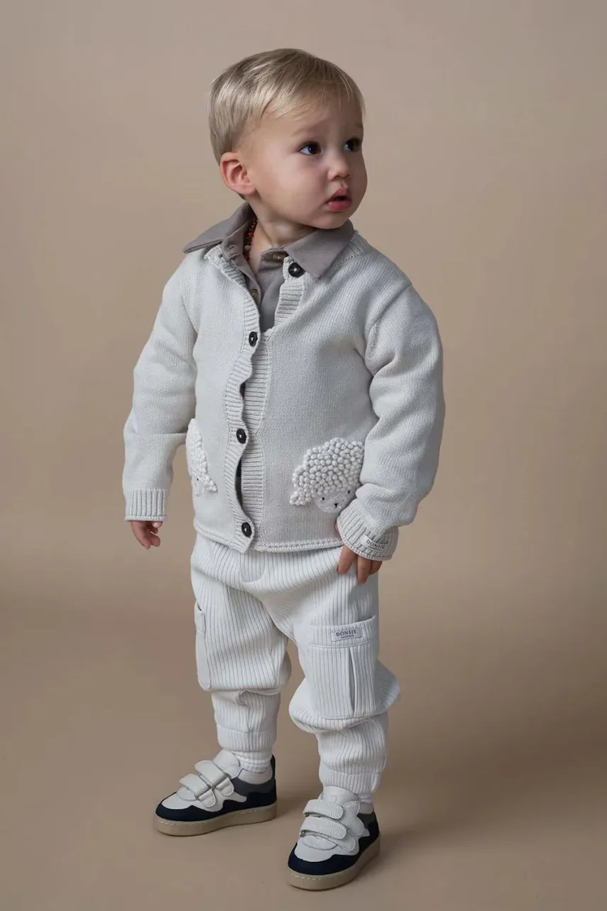Donsje cardigan din bumbac pentru bebeluși Dieck Cardigan Lammies