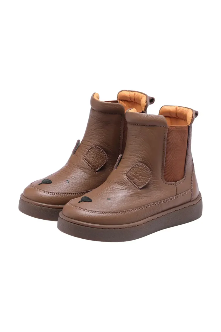Donsje ghete de iarnă pentru copii din piele Thuru Classic Boots Bear