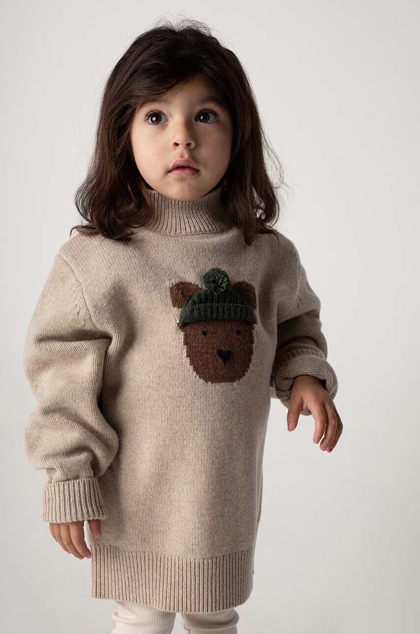 Donsje pulover de lana pentru bebeluși Denn Merino Wool Sweater Bear