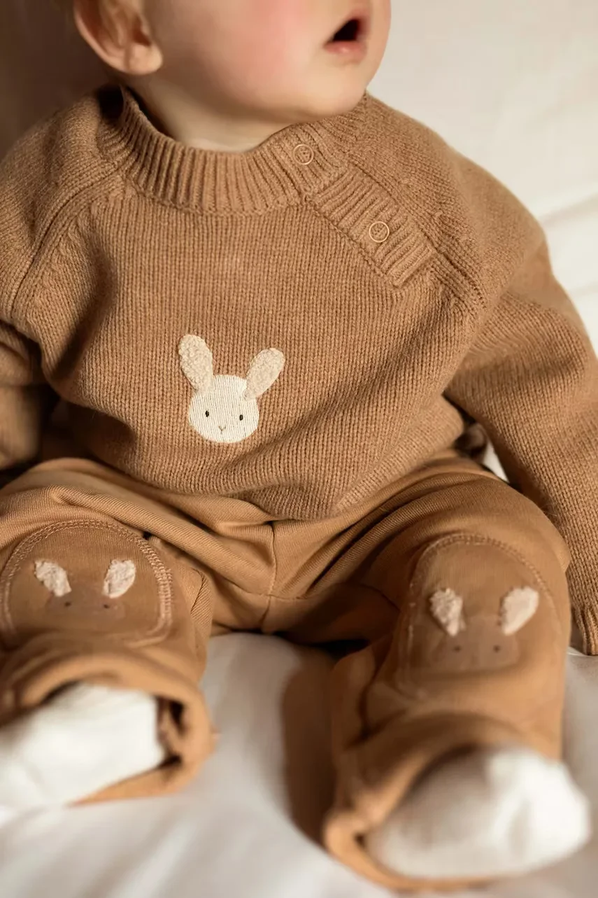 Donsje pulover pentru copii din lână merino Sibbe Merino Wool Sweater Fluffy Bunny