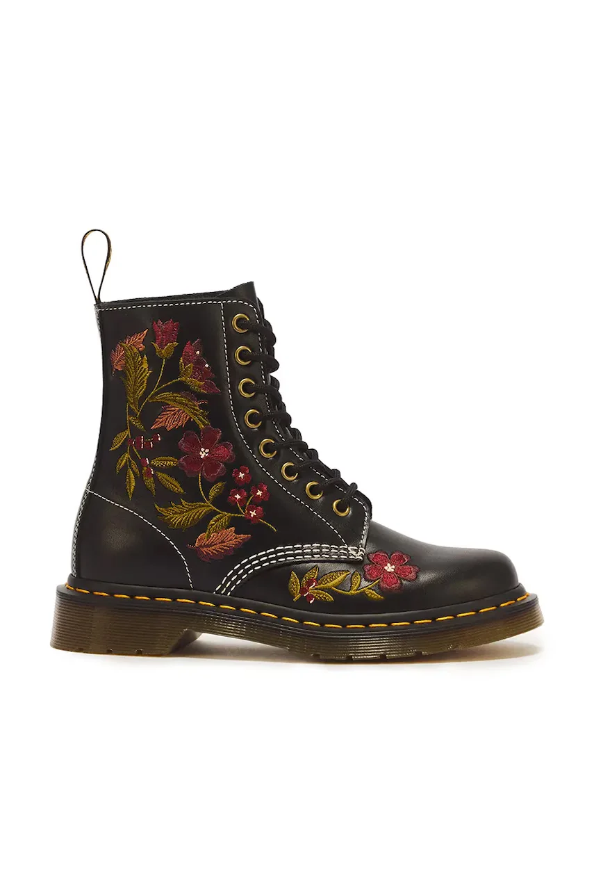 Dr. Martens botine pentru femei din piele 1460 Pascal Floral