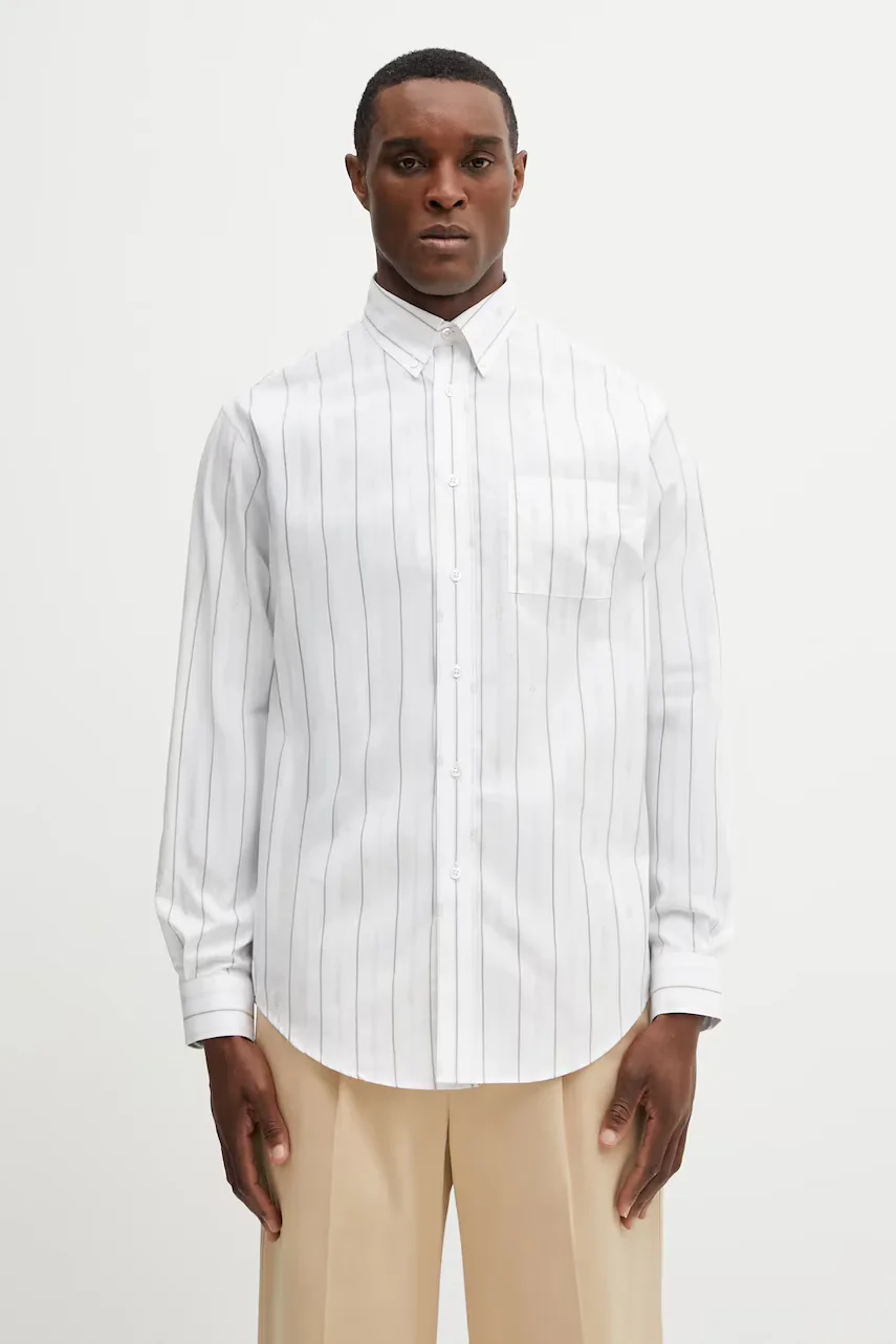 Drôle de Monsieur cămașă din bumbac Chemise Rayée Monogramme