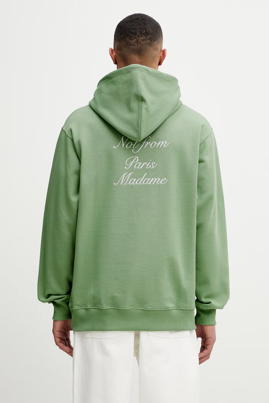 Drôle de Monsieur hanorac cu glugă pentru bărbați din bumbac Le Hoodie Slogan Calligraphy