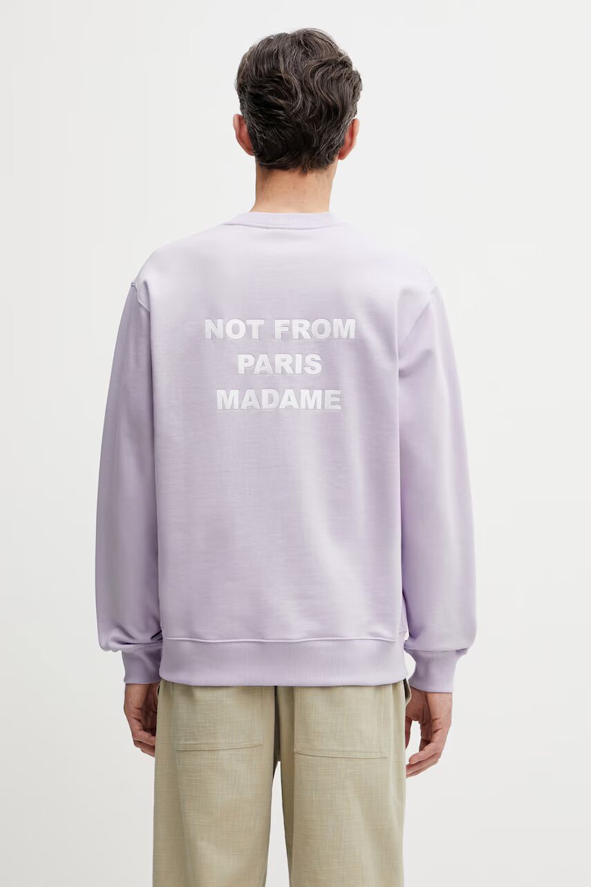 Drôle de Monsieur hanorac pentru bărbați din bumbac Le Sweatshirt Slogan