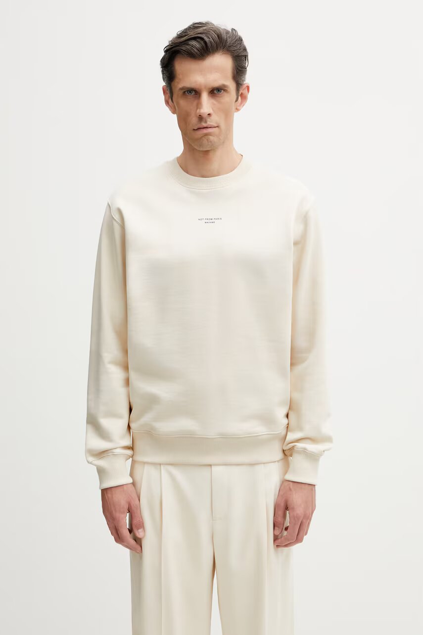 Drôle de Monsieur hanorac pentru bărbați din bumbac Le Sweatshirt Slogan Classique