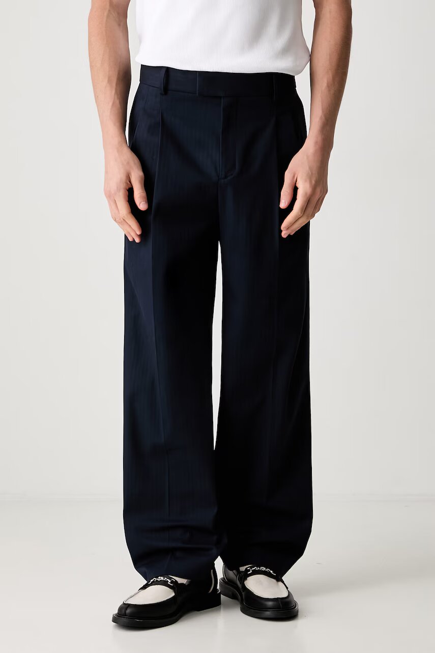 Drôle de Monsieur pantaloni de costum pentru bărbați cu bumbac Golfer