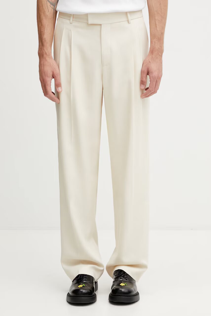 Drôle de Monsieur pantaloni de costum pentru bărbați cu vâscoză Golfeur